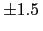 $\pm1.5\,$