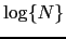 $\log\{N\}$