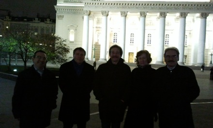 Harry Bhadeshia in Russia, Olga Ushakova, Igor Abrikosov, Sergei Kaloshkin, Tim O'Connor, MISiS, National University of Science and Technology