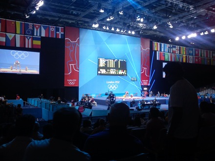 Wilberth Solano and James Nygaard at the London 2012 Olympics 44 Men's 85kg