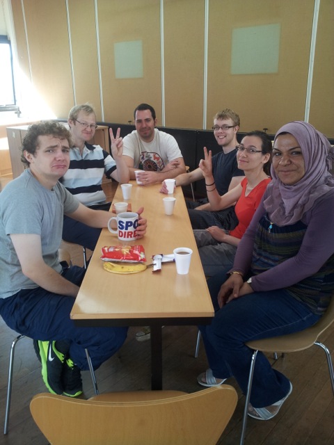 Phase transformations and complex properties research group, last coffee in old building, Cambridge University