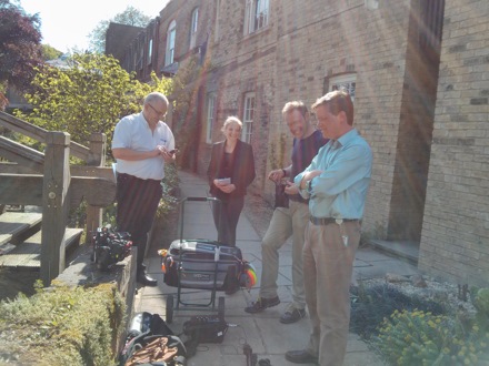 Tata steel film crew, Mandla Sibanda, Harry Bhadeshia, Lucy Fielding, Matthew Peet, National Physical Laboratory, Poynting balance, Alan Turing, thermal desorption analysis