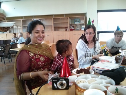 Aneesh das Bakshi celebrates at Cambridge University