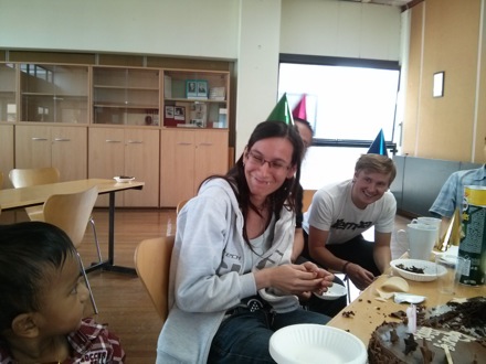 Aneesh das Bakshi celebrates at Cambridge University