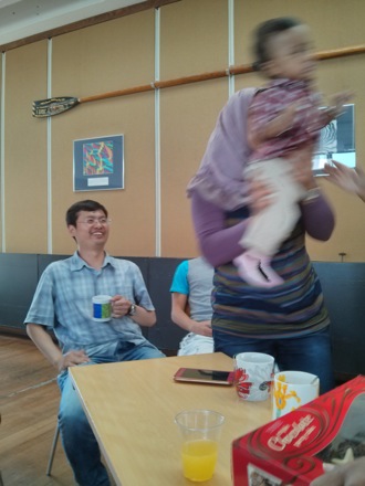 Aneesh das Bakshi celebrates at Cambridge University