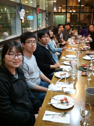 St Petersburg State University, flowers, GIFT, POSTECH, Harry Bhadeshia, South Korea, Pohang University of Science and Technology, Namashkar restaurant, Indian food