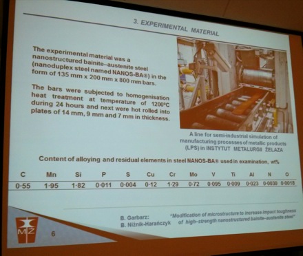 Warsaw, Poland, nanostal conference, modern steels, superbainite, nanostructured bainite