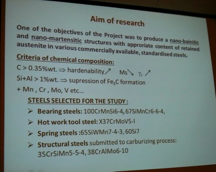 Warsaw, Poland, nanostal conference, modern steels, superbainite, nanostructured bainite