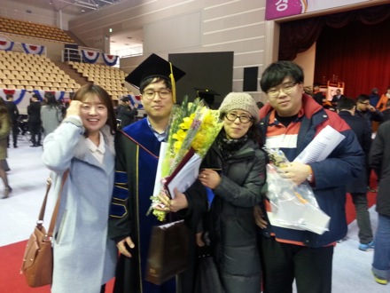 Graduation ceremony, POSTECH, 2015, You Young Song, Yong Hoon and Seung Woo Suh, Harry Bhadeshia