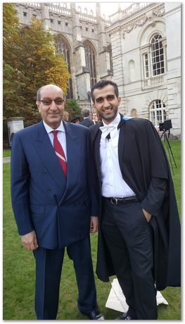 Hatem Abdulhameed Hatem gets his M.Phil. degree at Cambridge University