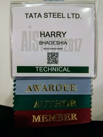 Nashville, AIST 2017 conference. association of iron and steel technologies, Harry Bhadeshia, Howe Memorial Lecture