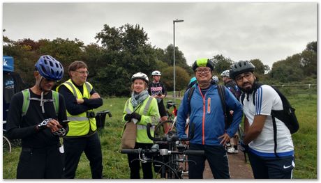 Cambridge to Norwich bike ride,Rosie Ward, Apparao Chintha, Gebril El-Fallah, Steve Ooi, Bill Clyne and Harry Bhadeshia, Metallurgists at play