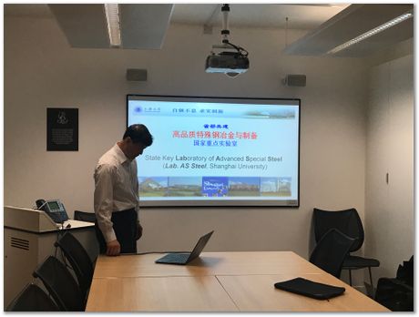 img_6427.jpg  Professors Zhongming Ren, who si the Director of the State Key Laboratory on Advanced Special Steel, and Professor Jiang Wang, Shanghai University