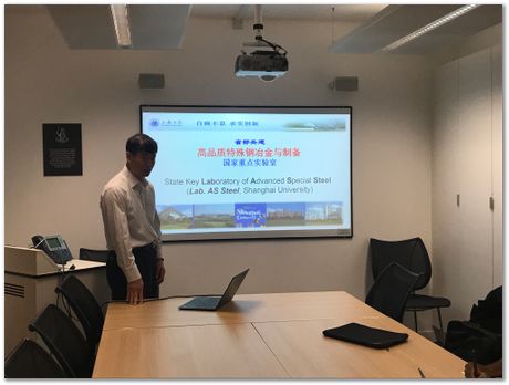 img_6428.jpg  Professors Zhongming Ren, who si the Director of the State Key Laboratory on Advanced Special Steel, and Professor Jiang Wang, Shanghai University