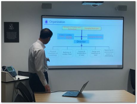 img_6441.jpg  Professors Zhongming Ren, who si the Director of the State Key Laboratory on Advanced Special Steel, and Professor Jiang Wang, Shanghai University