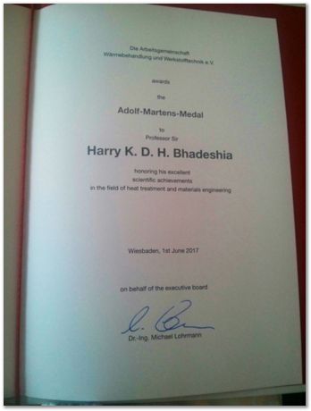 img_20170603_070157.jpg bainite, Adolf-Martens-Medal, Harry Bhadeshia, AWT, Weisbaden, Germany, atomic mechanism