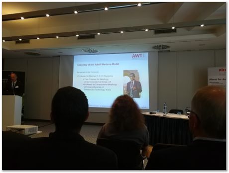 img_20170601_104324.jpg bainite, Adolf-Martens-Medal, Harry Bhadeshia, AWT, Weisbaden, Germany, atomic mechanism