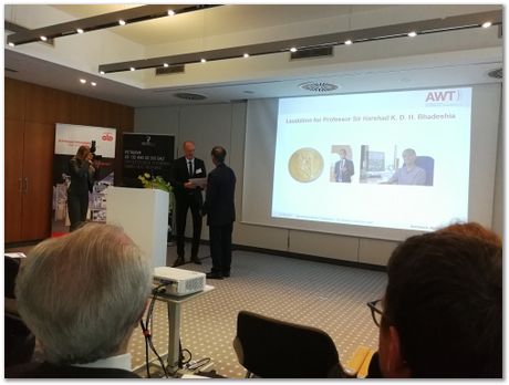 img_20170601_105841.jpg bainite, Adolf-Martens-Medal, Harry Bhadeshia, AWT, Weisbaden, Germany, atomic mechanism