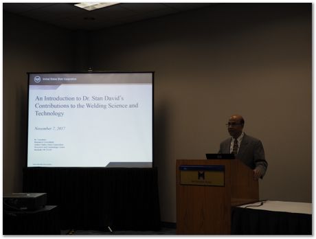 pb070013.jpg Stan David, Tarashankar DebRoy, Harry Bhadeshia, American Welding Society, AWS, Chicago, November 2017, steels, metallurgy